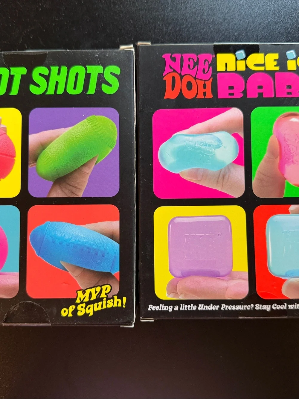 2 New NeeDoh 4pks Hot Shots & Nice Ice Baby Basketball Soccer Squishy Fidget Toy